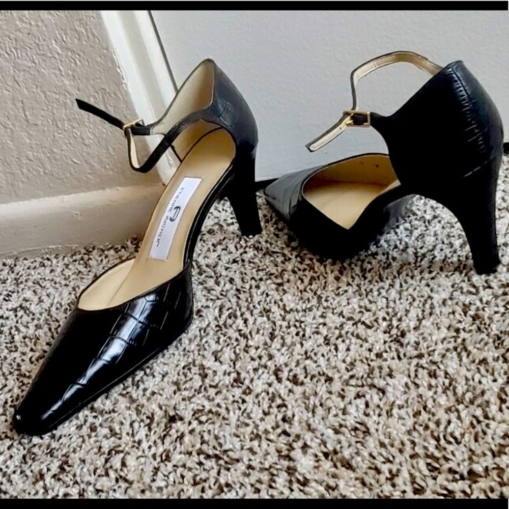 Heeled loafer style Mary Janes